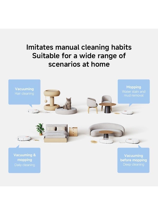 Mii Robot Vacuum H40, 10000Pa powerful suction, LDS Navigation, Smart Mapping, Anti-tangle brush, Auto Dust Emptying, 180min Runtime, Works with App, Voice Control - Image 2